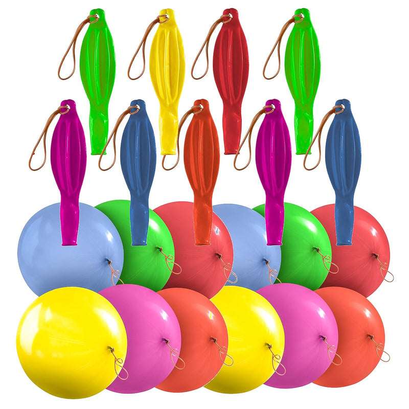 36 Punch Balloons (6 Assorted Colors) - 18-Inch Strong Punching Ball B