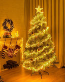 60 LED Battery Operated Fairy Lights 5FT Warm White Firecracker String Lights Waterproof Silver Wire for Wedding Christmas Decor
