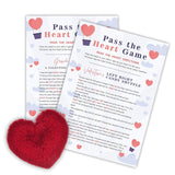 Valentine'S Day Left Right Story, Pass The Heart Game, 2 Story Cards & A Red Fluffy Heart, Valentine'S Day Party Games & Supplies - A03