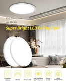 4 Pack 16 Inch LED Ceiling Lights 3480LM 3CCT Ultra Slim Flush Mount Fixtures
