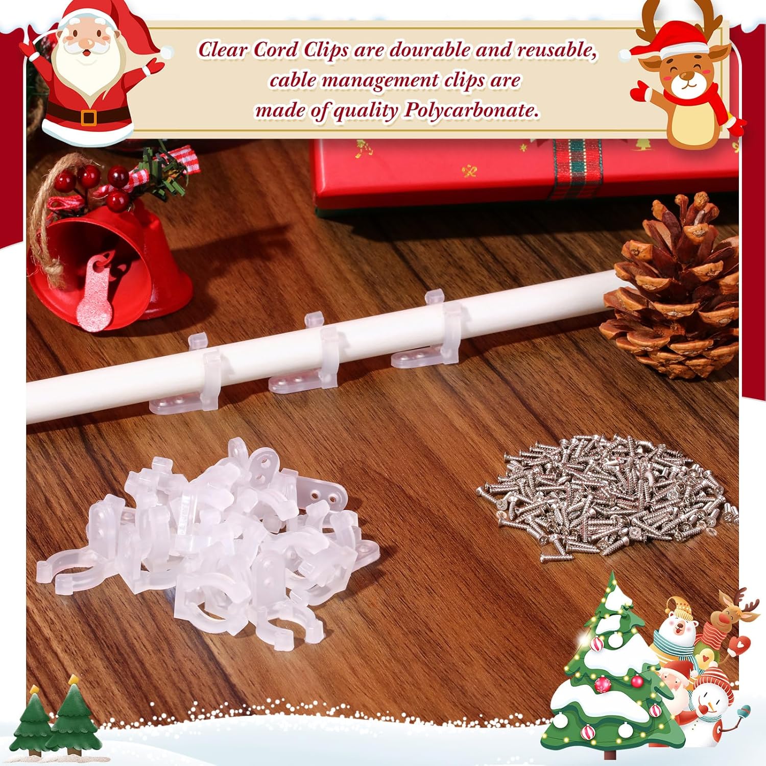 120Pcs 1/2 Inch Led Rope Light Clips Holder With 240 Pcs Screws Outdoor Gutter Clips Clear Light Clips For Christmas Led Light Wall Mount And Bar Mount