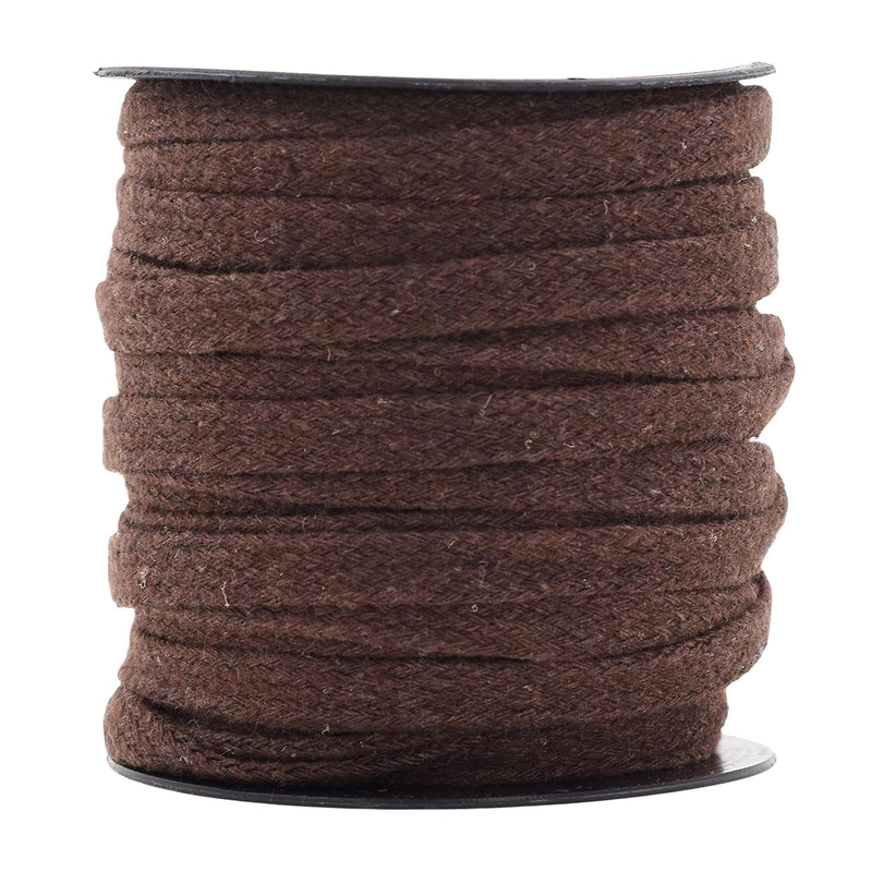 Flat Drawstring Cord Drawstring Replacement, 3/8 Inch 20 Yds Brown Soft Drawst