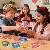 Valentines Day Cards For Kids School 48 Pack Mason Jar Valentine Day Gift Cards With Treat Bag Kids Exchange Cards For Boys Girls Classroom School Gift Party Favors (Candy Not Included)