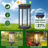 8 Pack Upgraded Solar Pathway Lights Large LED Waterproof Super Bright Garden Walkway Lights