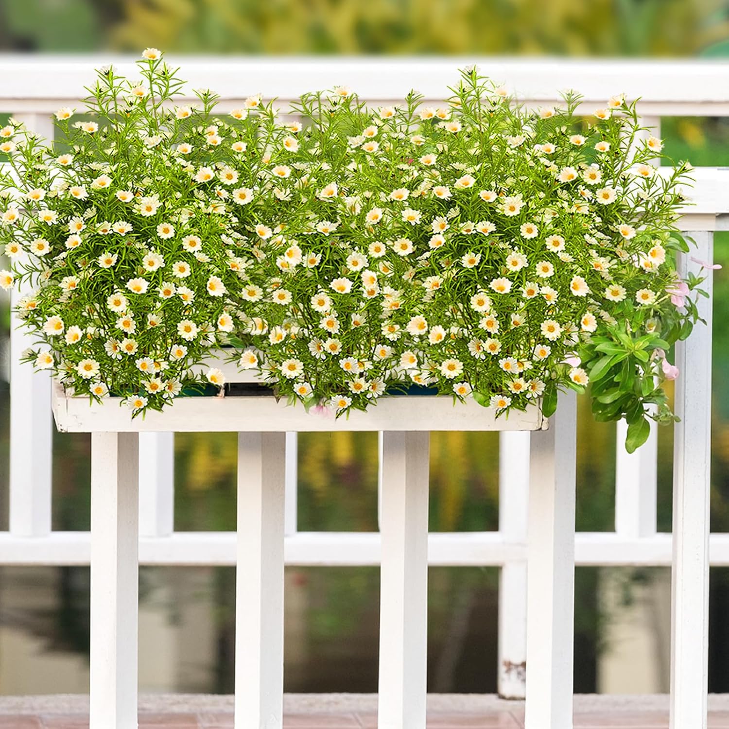 192 Blooms Artificial Daisy Flowers, 6Pcs 27.5 Inch Tall Realistic White Daisy Artificial Flowers, Fake Daisies For Vase, Wedding Home Party Decor