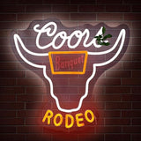 Cowboy Neon Sign Western Cow Skull LED Wall Light USB Powered 9 Brightness Levels Bar Club Decor