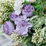 4 Pcs Artificial Peony Bouquet Short Stem For Diy Wedding Decoration Bridal Bouquet Home Decorations(Yellow 4-Pcs)