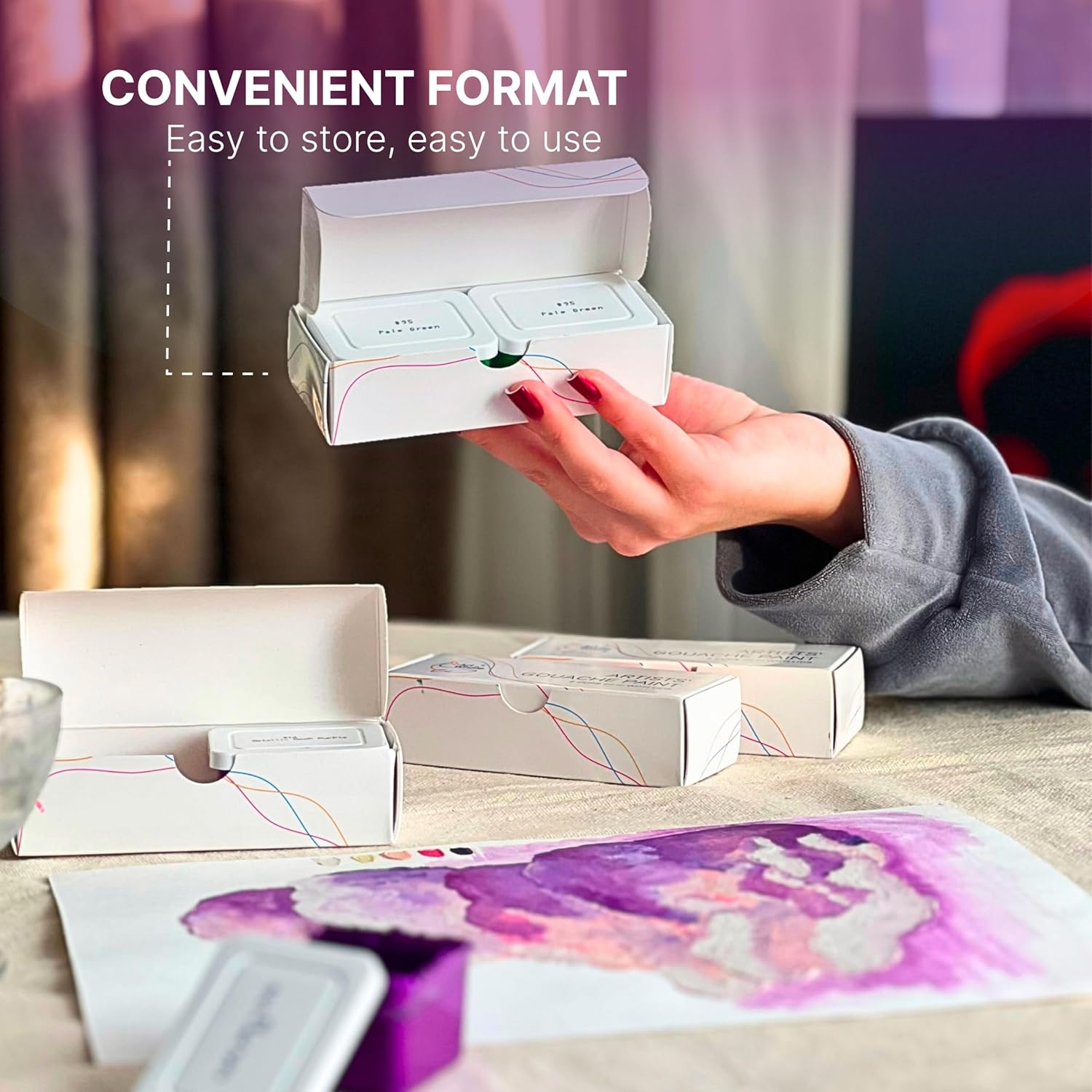 Gouache Peach Red Refills (50Ml/1.7Oz)|Intense Pigments, Easy Color Refill (2 Pcs.)