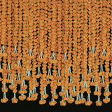 5 Pc - 5 Feet Orange Marigold Garland |Indian/American Wedding Party Mantle Decoration, Faux Garlands Wedding Garland, Diwali Decoration, Spring Bush Floral!