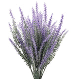6 Bundles Artificial Lavender Stems, Purple Faux Flowers, 15-Inch Decorative Floral Spray Faux Flower Bouquet