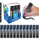 Black, 12 Black Solid Tempera Paint Sticks, Quick Drying