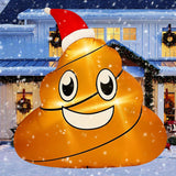 4Ft Inflatable Christmas Poop Decoration Blow Up Built-In Led For Holiday Lawn Yard Garden Home Indoor Outdoor Party