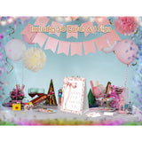 Pink Bow Baby Shower Games, 1 Baby Shower Sign And 50 Baby Shower Advice Cards, Gender Reveal Gifts For Parents To Be, Baby Shower Decor For Baby Shower And Gender Reveal Party, Baby Shower Gifts-6