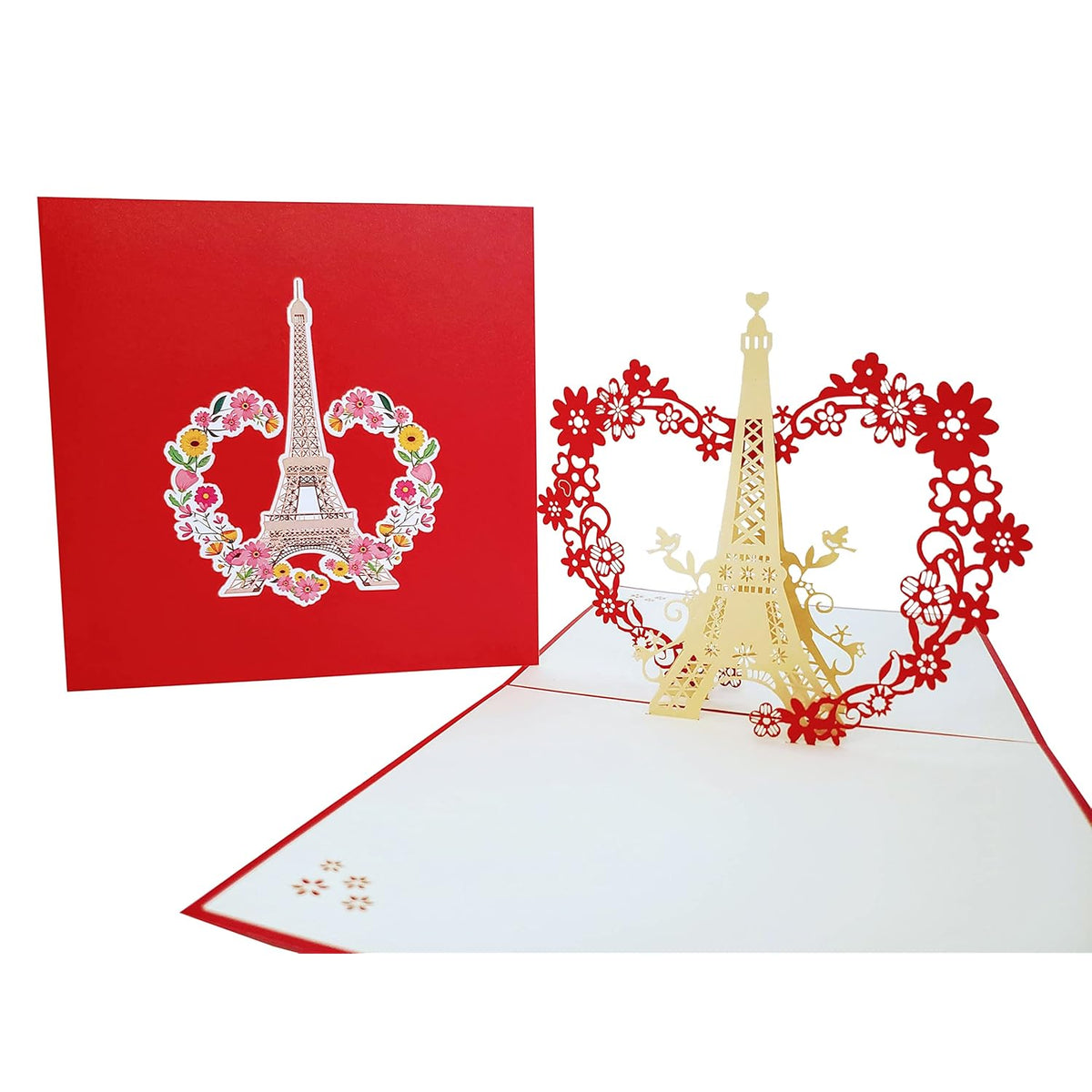 Eiffel Tower With Love Pop Up Greeting Card – Cute Card For Wife, Congrats Anniversary Card, Thinking Of You, Valentine'S Day, Paris Themed Decor, Romantic Daughter'S Engagement