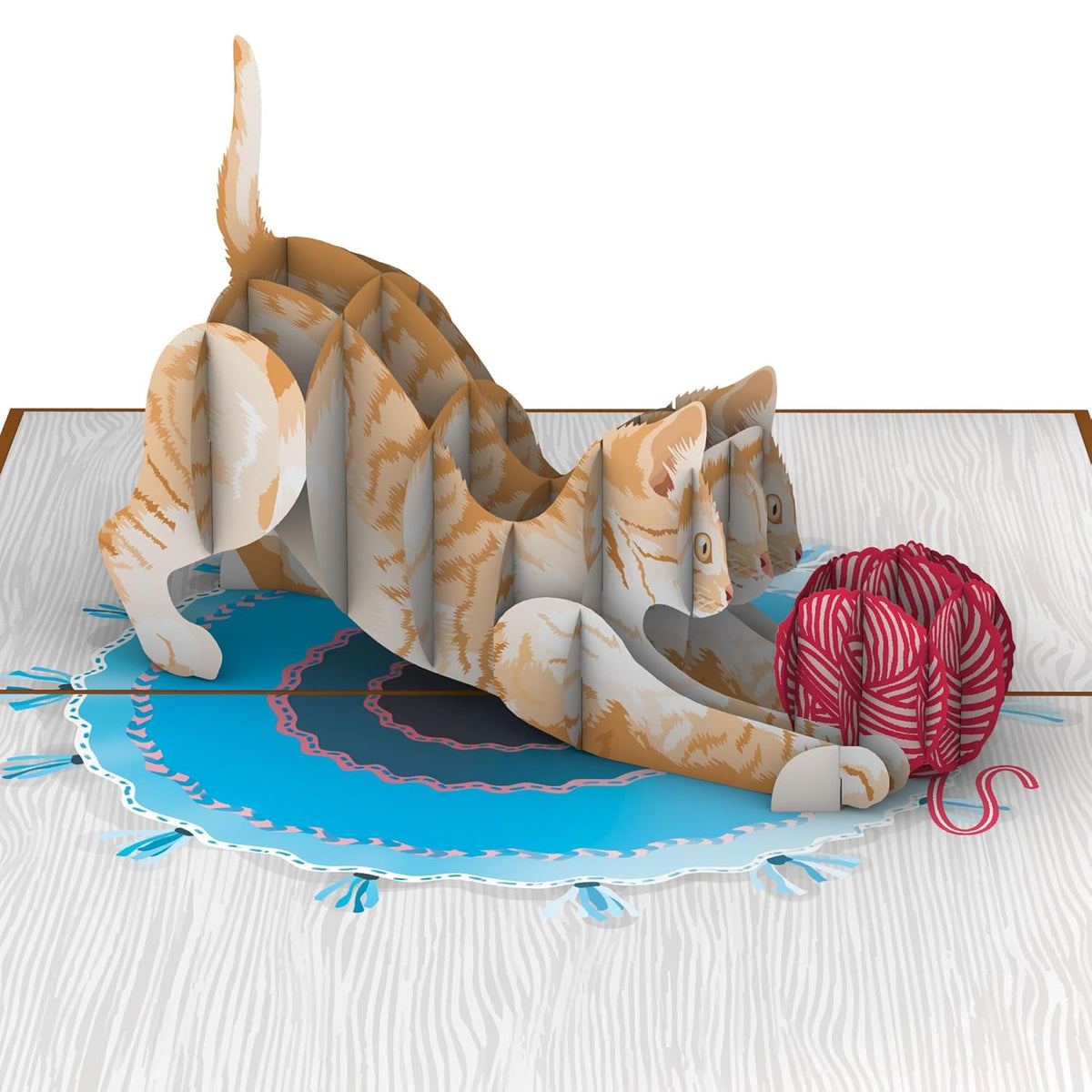 Furry Friend: Cat Lover'S Delight 3D Pop Up Greeting Card - 6"X8" - Great For Birthdays, Friendship, Thank You, Get Well, Thinking Of You, And Pet Celebrations With Notecard &