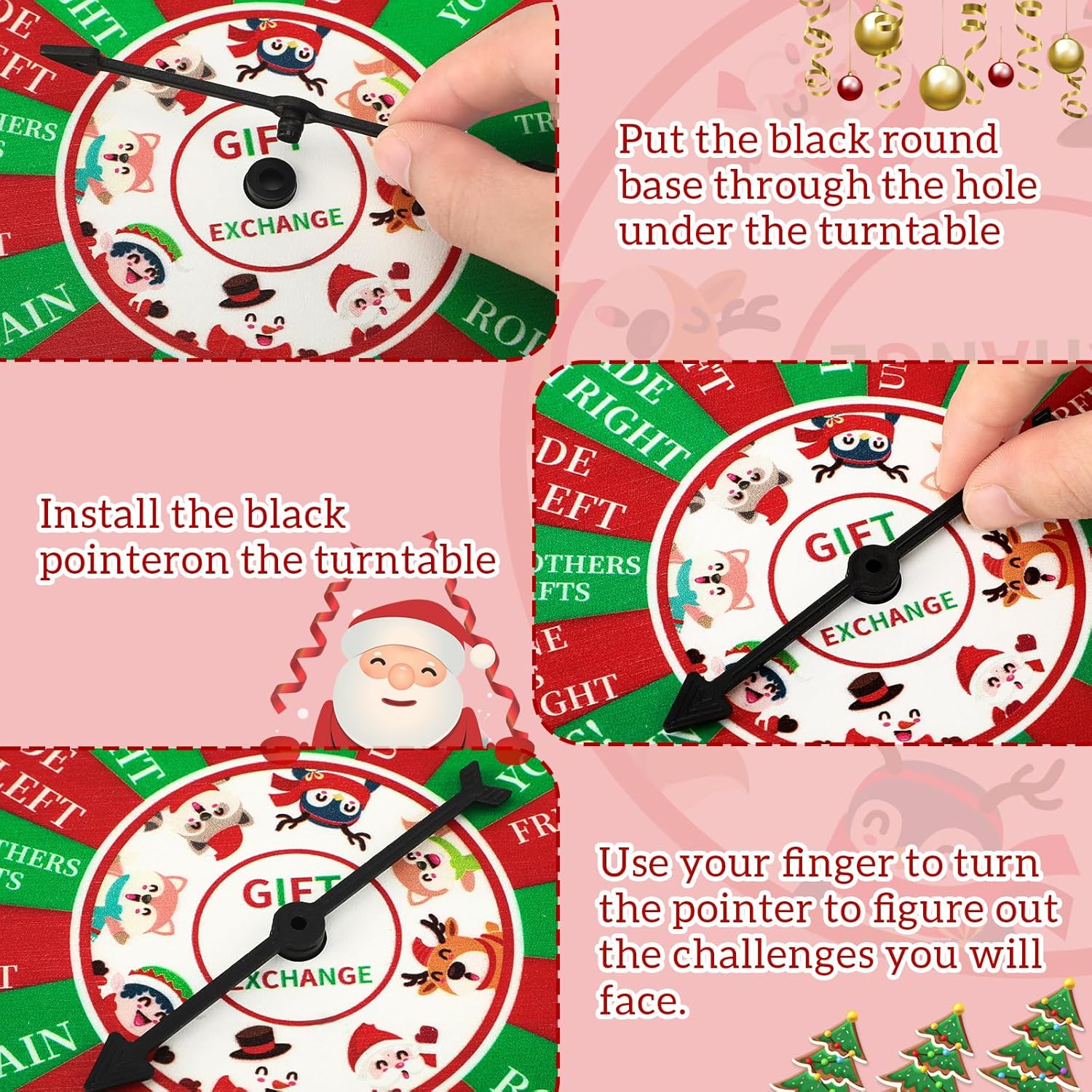 29 Pcs Christmas Spinner Exchange Gift Game Christmas Party Favors Game Exchange Gifts White Elephant Present For Adult Coworker Group Xmas Party Supplies W/Card And Instruction
