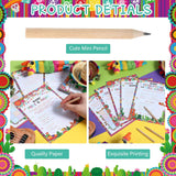 145 Pcs Mexican Baby Shower 5 Set Activity Cards Fiesta, Description And Wishes, Baby Price, Word Scramble For Hispanic Heritage Month Activities