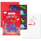 Hallmark Valentine's Day Cards and Stickers for Kids School, Dinosaur (24 Classroom Valentines with Envelopes)