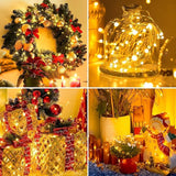 24 Pack Battery Operated Fairy Lights 7FT 20 LED Warm White Mini String Lights 3 Modes Waterproof for Mason Jars Wedding Decor
