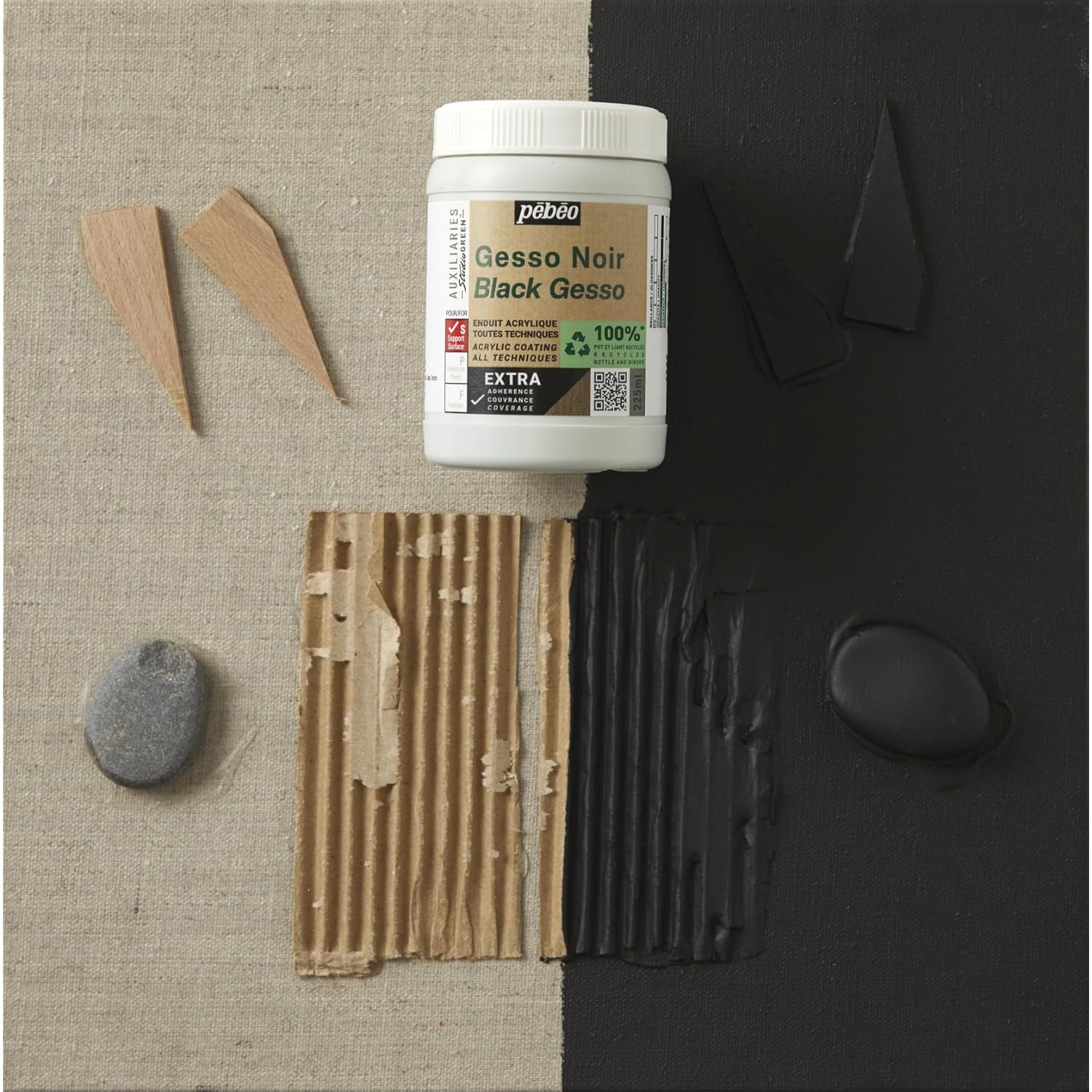 Gesso Pébéo Studio Green 225 ml Black