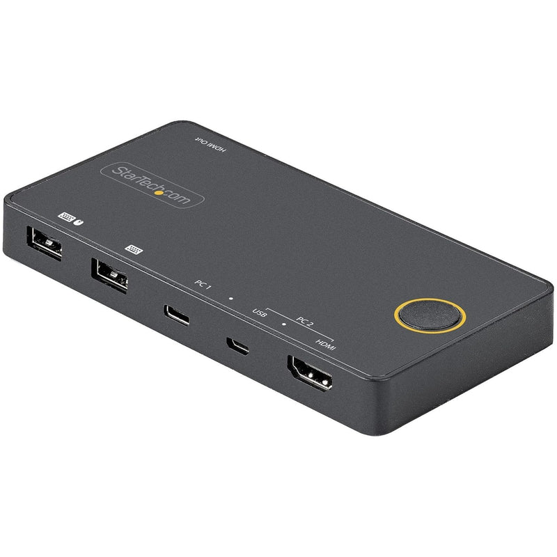 StarTech.com 2 Port Hybrid USB-A + HDMI & USB-C KVM Switch - Single 4K 60Hz HD