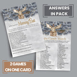 Magic Owl Baby Shower Games - 25 Who Knows Mommy Best & 25 Candy Matching Activities - Black And Gold Owl Theme Double-Sided 5X7 Cards, Bundle Pack, Wizard Or Witch Halloween