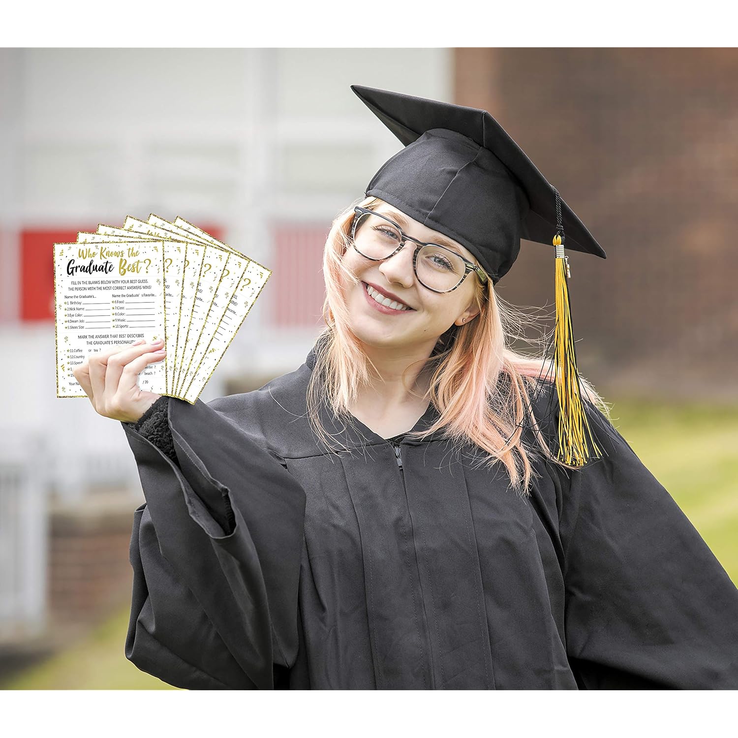 60Ct Who Knows Graduate Best Graduation Game Cards 2026 - Grad Party Supplies Decorations