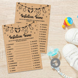Baby Shower Game, Gestation Game Cards, Baby Shower Party Games Supplies & Activities, Baby Shower Decorations, Baby Shower Ideas, Kraft