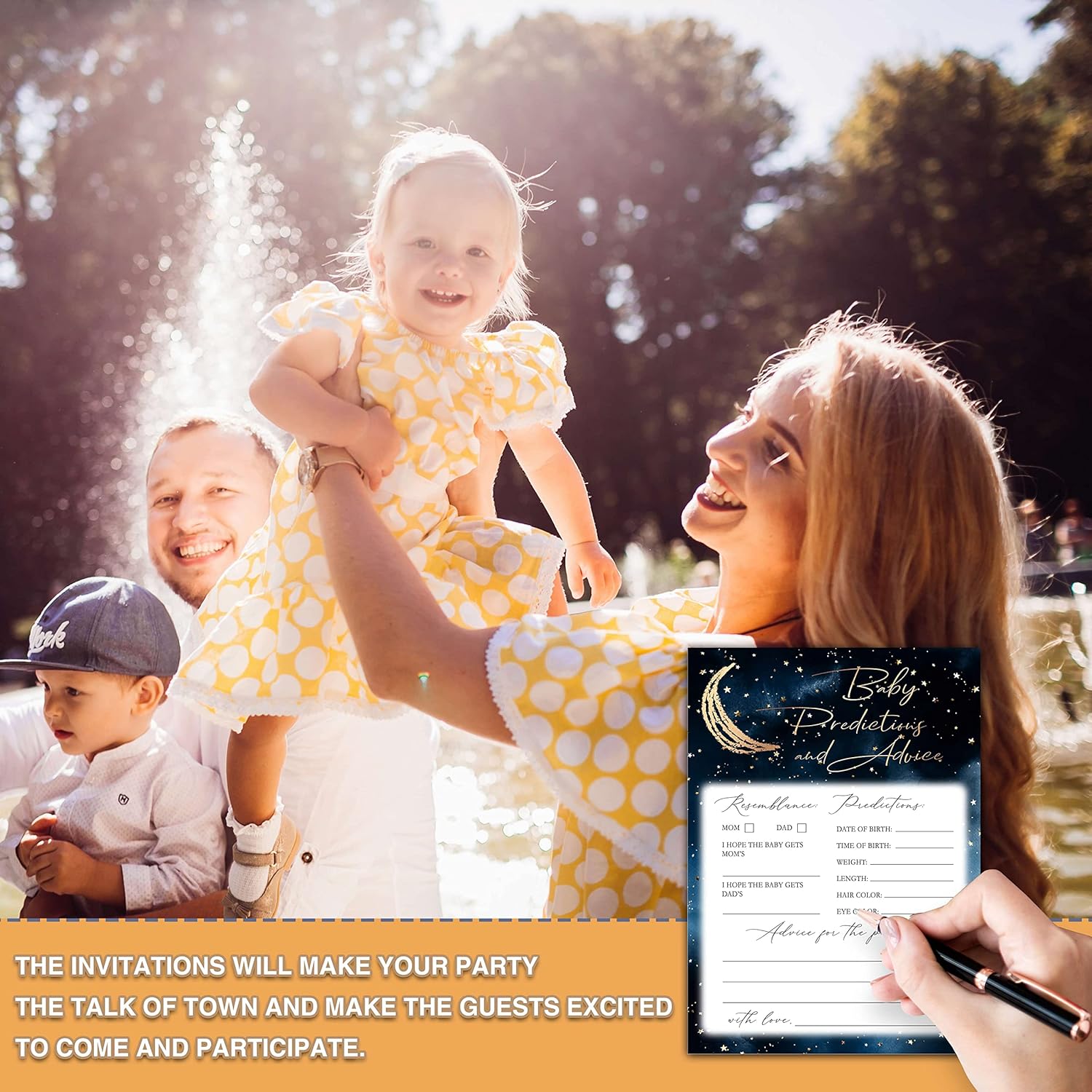 Over The Moon Baby Shower Game, Baby Predictions And Advice Cards Party Game, Twinkle Little Star Theme Gender Reveal Party Games, Baby Shower Party Activities & Decorations -30 Game Cards(08)