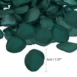 Silk Rose Petals, 100 Pcs Artificial Flower Petals For Wedding Decorations, Romantic Night, Aisle Scatter Petals, Dark Green