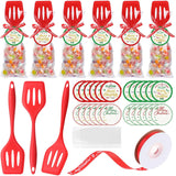 24 Pack Christmas Kitchen Utensils Gifts Bulk 13.4 Inch Silicone Spatula Turner Heat Resistant Silicone Slotted Spatula Christmas Cooking Utensils For Women Men Xmas Holiday Gifts