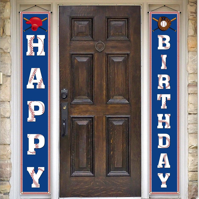 Baseball Happy Birthday Porch Banner Boy Sports Themed Birthday Party