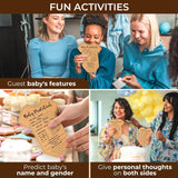 Baby Prediction And Advice Cards - Well Wishes Cards For Baby Shower Decorations Gender Neutral, Hilarious Babies Shower Games Activities
