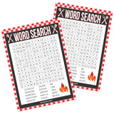 Baby Barbecue Gender Reveal Party Word Search Game, Bbq Bun In The Oven Baby Shower Game - 20 Player Cards