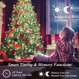 Christmas String Lights For Tree, 400 Leds Christmas Tree Lights With Memory Function & 8 Modes, 6.6Ft X 16 Lines Fairy