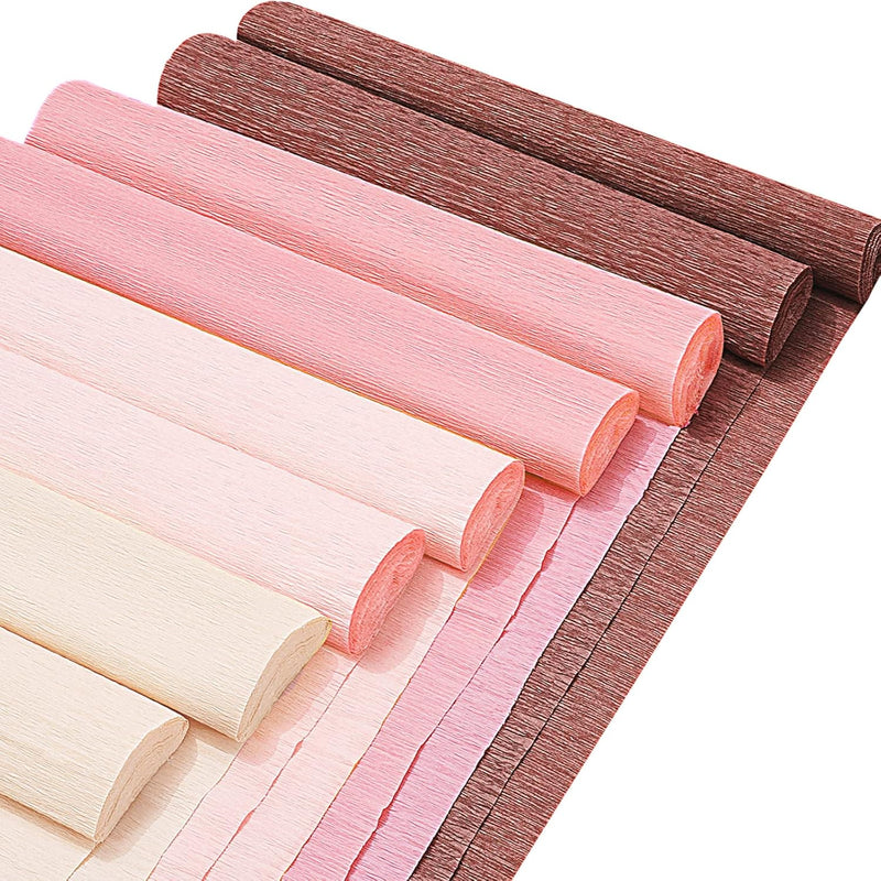 8 Rolls Crepe Paper Streamers 25 X 250Cm 4 Colors Party Streamers Rose Gold Pi