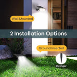 2 Pack StarRay Solar Spot Lights IP65 Waterproof Daylight Dusk to Dawn Garden Lights