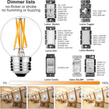 G16.5 Edison LED Light Bulbs E26 Base 60W Equivalent Warm White 2700K Clear Glass