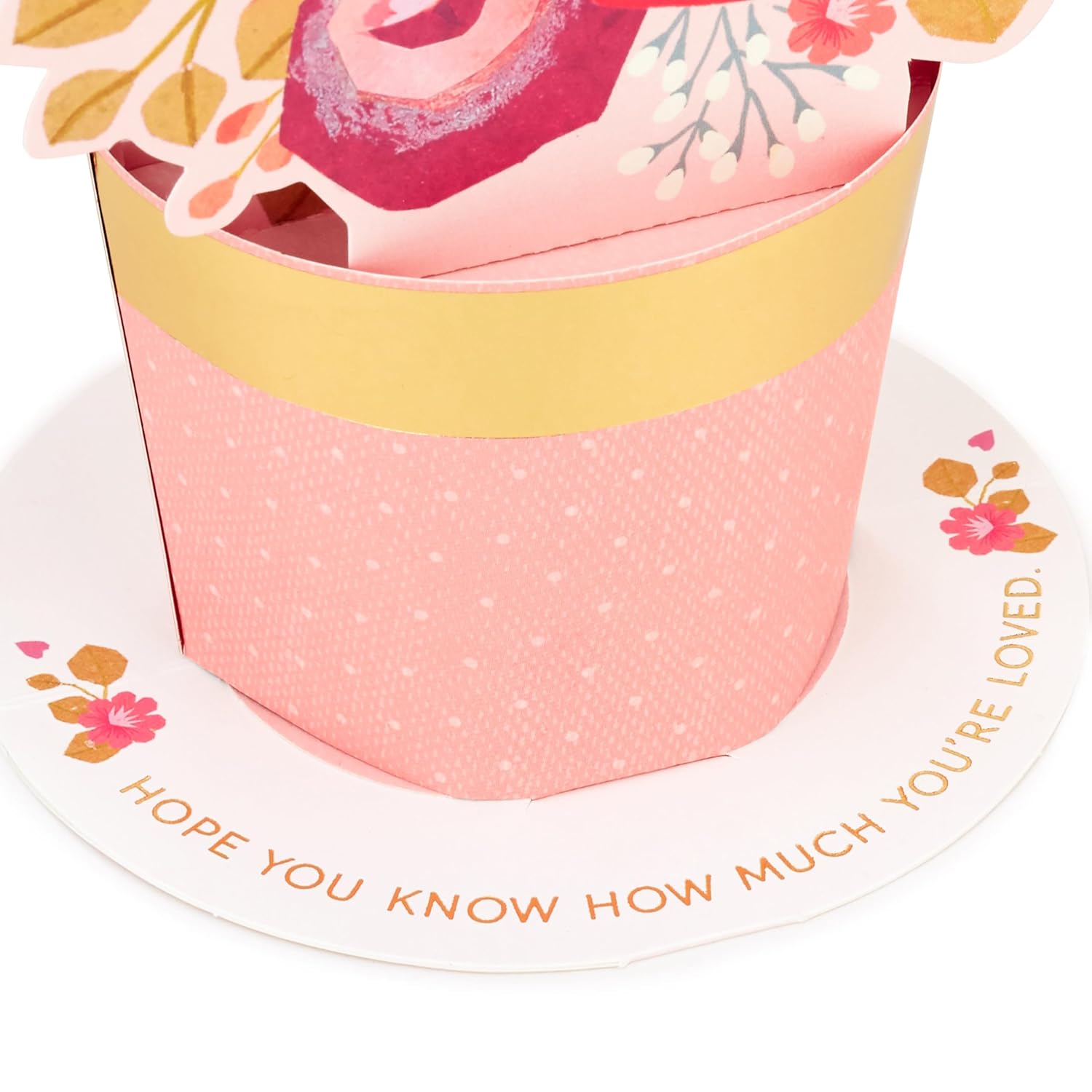Hallmark Valentines Day Pop Up Card, Bouquet of Pink Flowers (Love You) Paper Wonder 3D Card