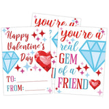 30 Pcs Valentines Day Cards For Work And Class, Gem Valentine Cards, 3.5X5 Tween Valentines Cards Classroom Exchange, Funny Coworker Valentines Cards For Colleagues Boss Employees