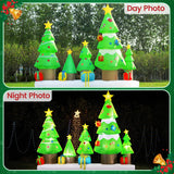 9 Ft Long Huge Christmas Inflatable Tree Set Outdoor Decoration With Gift Boxes, Led Lights Holiday Blow Up Yard Decorat