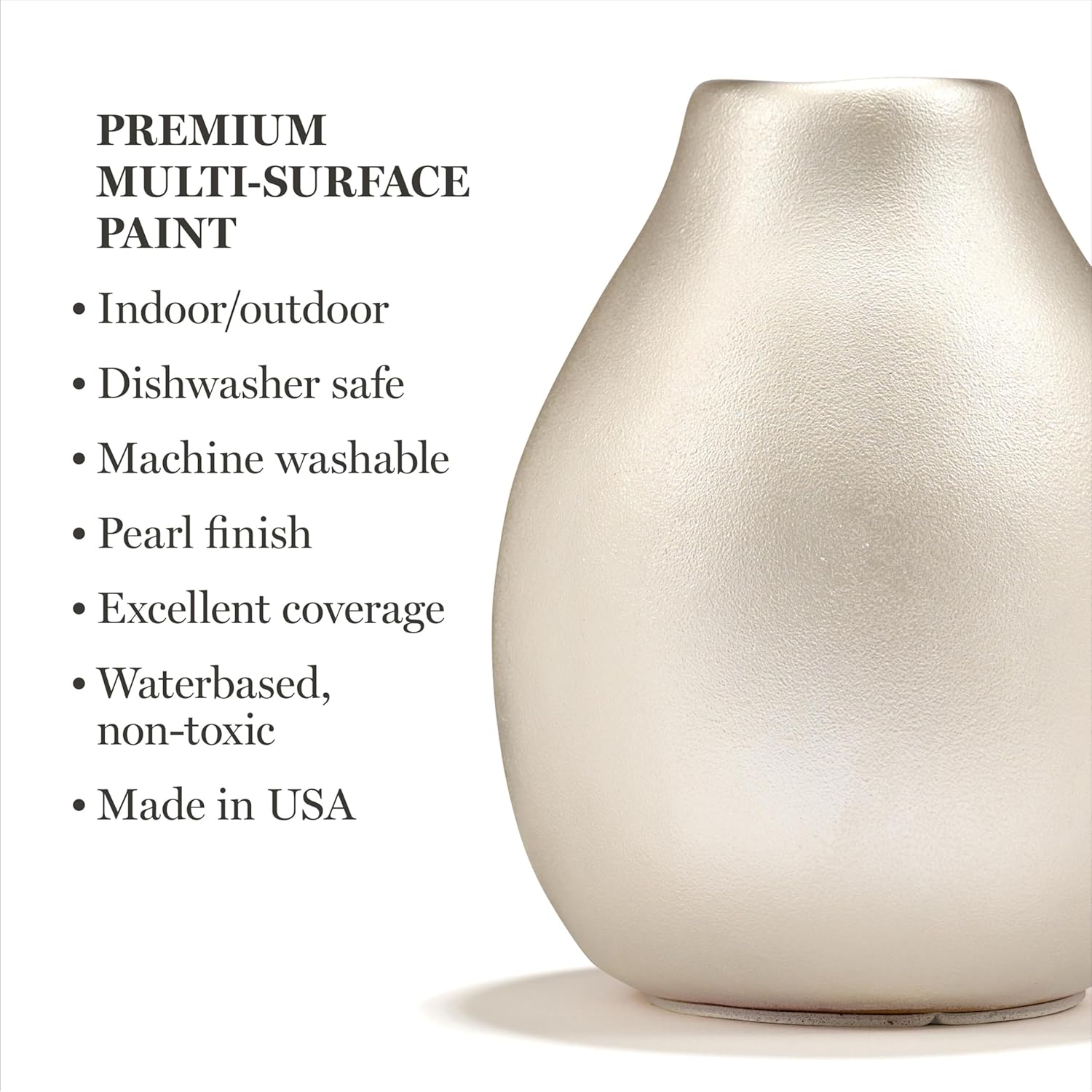 Martha Stewart, Craft Paint, Mother of Pearl, 8 fl oz Premium Pearl Finish Paint, Perfect For Easy To Apply DIY Arts And Crafts, 68704