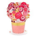 Hallmark Valentines Day Pop Up Card, Bouquet of Pink Flowers (Love You) Paper Wonder 3D Card