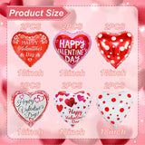 Happy Valentines Day Balloons, 18 Inch Red Pink White Heart Balloons, Valentines Heart Balloon For Valentine Day Romantic Decorations Special Night Party Supplies