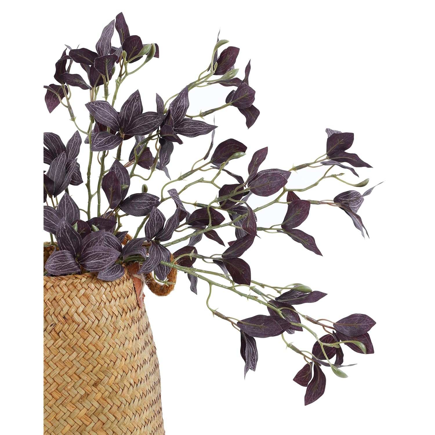 6 Pcs Artificial Greenery Branches Fake Greenery Stems Artificial Plants For Vase Filler, Faux Leaves Branches For Diy Home Centerpieces Table Decor(Plum)