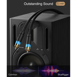 Rca Audio Subwoofer Cable (15Ft, Dual Shielded, Gold Plated Rca Connectors) – For Subwoofer, Amplifier, Home Theater