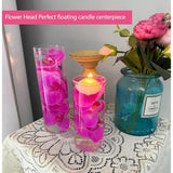 20 Pcs Purple Artificial Orchid Flower For Floating Candle Centerpieces, Faux Flower Head And Stem Diy Crafts Bouquet For Bridal Bouquets Flower Arrangements Table Centers Home Decor.