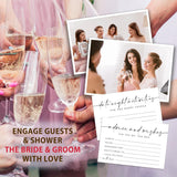 Minimalism Advice And Wishes For The Mr And Mrs - 50 Packs Wedding Advice Cards Bridal Shower Game Cards Reception Guest Book For Bride Groom Newlywed Engagement Party Decoration -A03