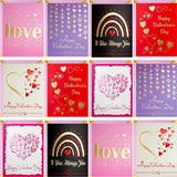 Valentines Cards With Envelopes 24 Pack Foil Embellishment Heart Embossed Cards Blank Inside