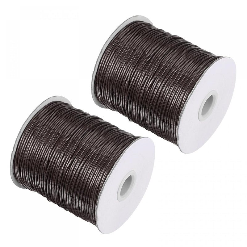 2Pcs 1.5Mm Waxed Polyester String Cord 158M (172-Yards) Beading Thread Craftin